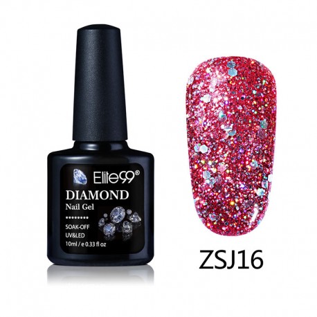 Elite99 Diamond Glitter gelinis lakas 10ml (ZSJ16)
