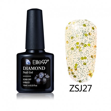 Elite99 Diamond Glitter gelinis lakas 10ml (ZSJ27)
