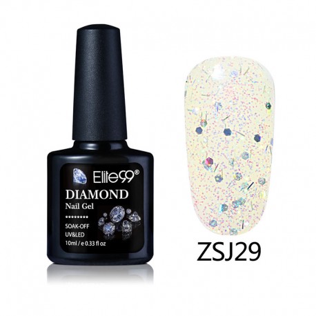 Elite99 Diamond Glitter gelinis lakas 10ml (ZSJ29)